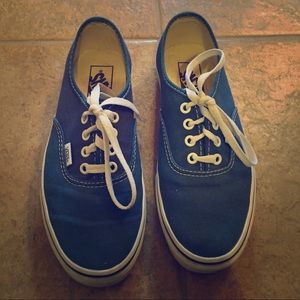 Blue Vans shoes