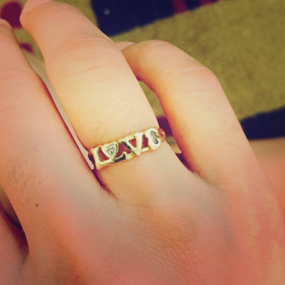 14k solid gold LOVE ring