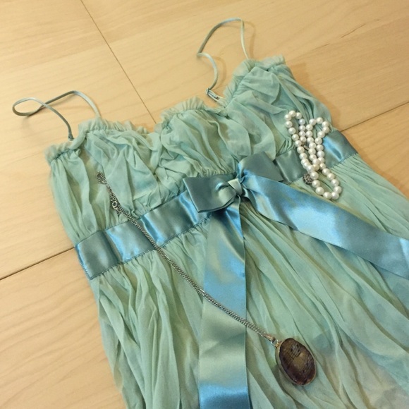 🌷2.HP🌷 Seafoam Green Chiffon Top - Picture 2 of 4