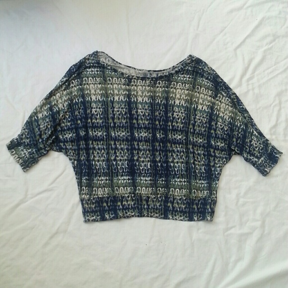 Aztec print crop top