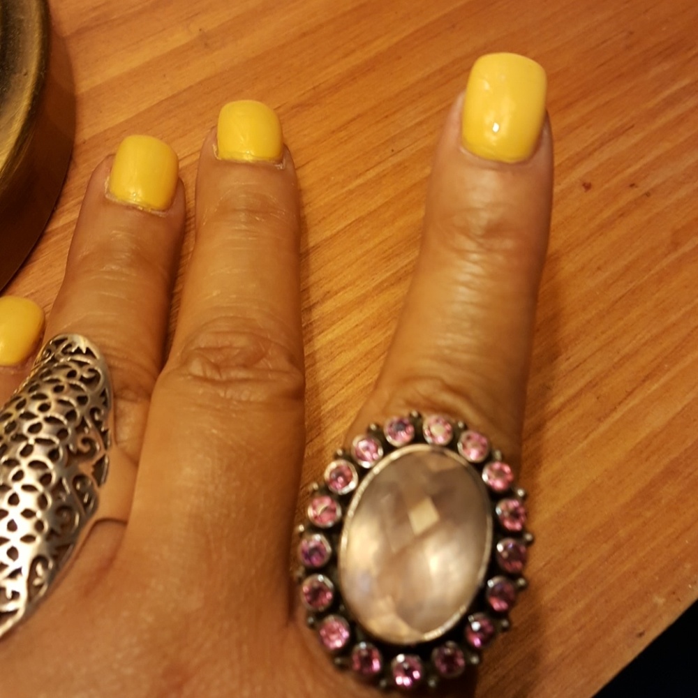 💅Rose Quartz Cocktail ring - Picture 2 of 4