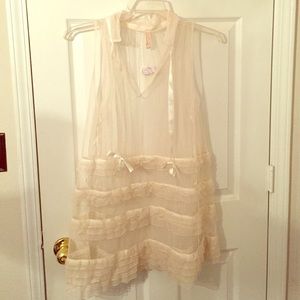 {Cream, Tulle, Sheer} Free People dress