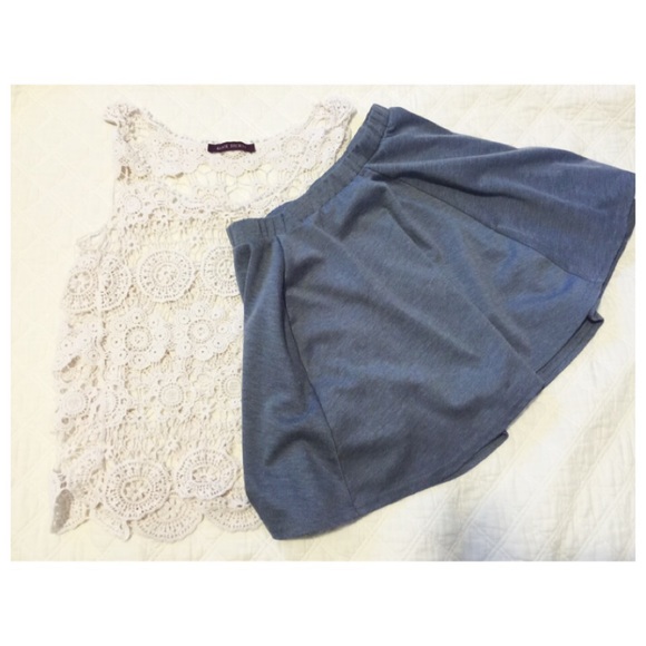 Grey Skater Skirt