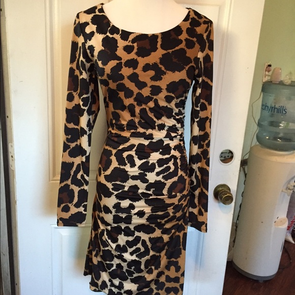 Animal Print Fitted Dress
