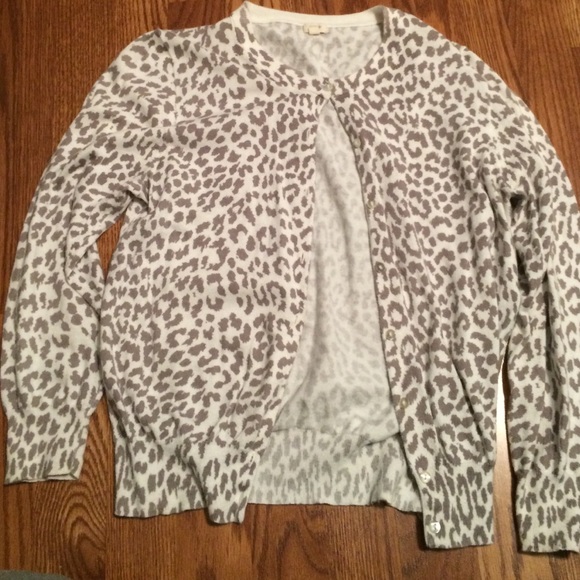 JCREW Leopard Cardigan