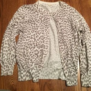 JCREW Leopard Cardigan