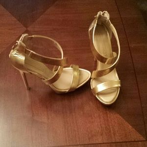 Bcbg gold sandals