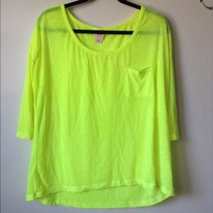Neon yellow green comfy shirt