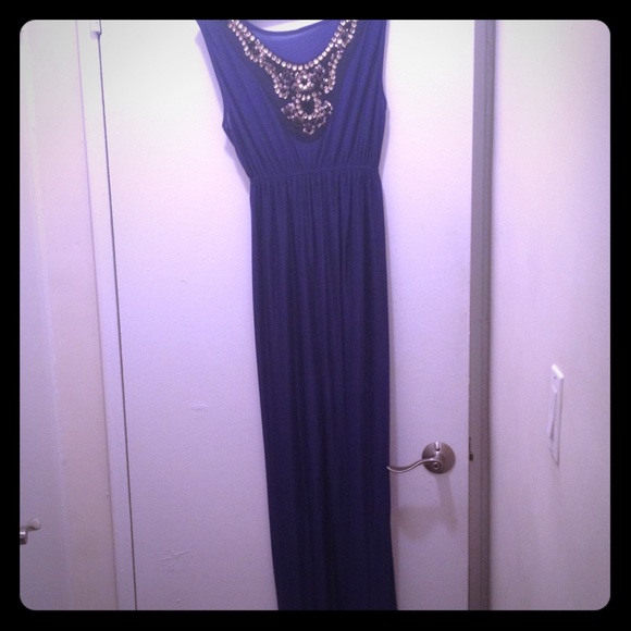 Royal blue medium maxi dress