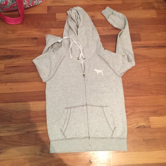 Pink zip up sweatshirt