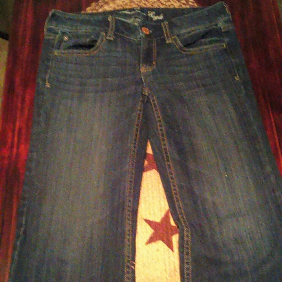 Dark Wash AE hipster flare jeans