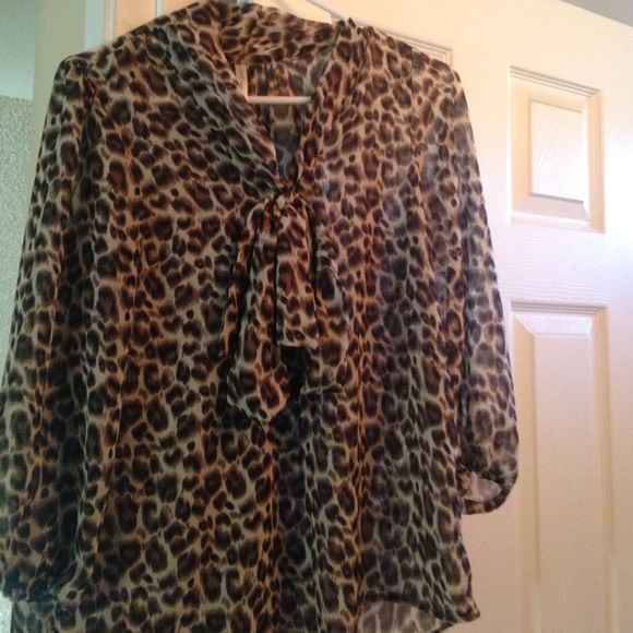 Cheetah print blouse