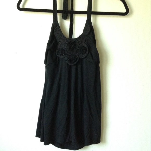 Black halter tank top