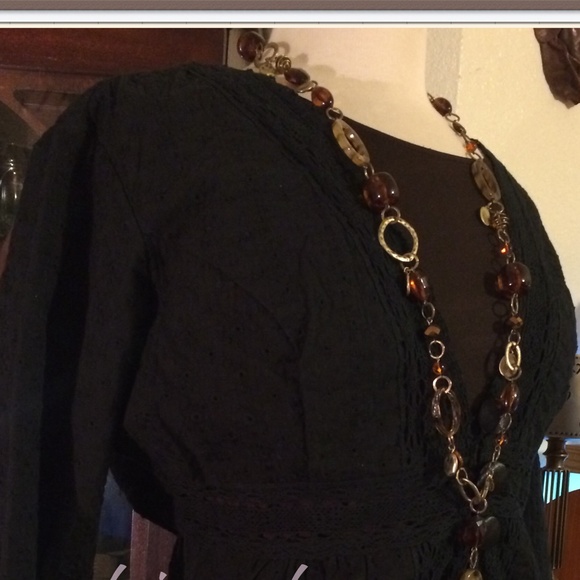 Chocolate Seamless Dress Top - Picture 3 of 4