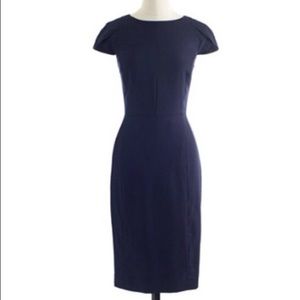 j.crew petal sleeve dress in navy!