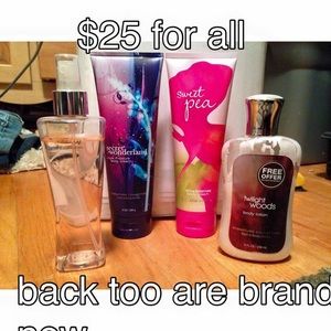 Bath and body works lotion and one spray
