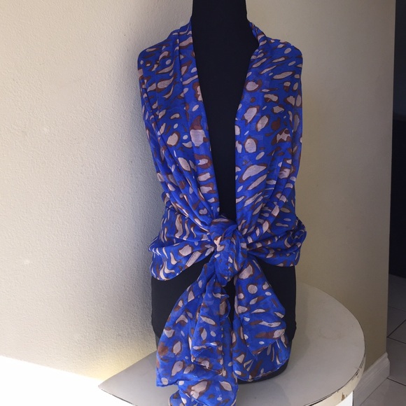 Leopard Brown Scarf - Picture 4 of 4