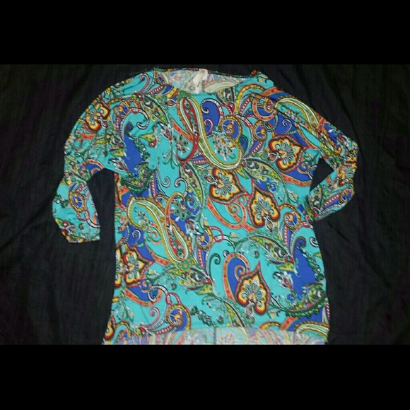 Paisley Tunic Top, Size Large, NWOT
