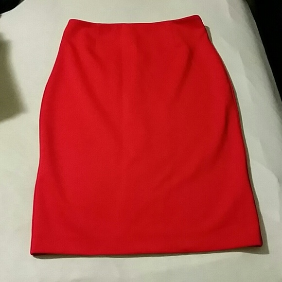 Red pencil skirt