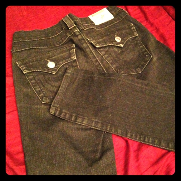 True Religion black wash skinny jeans