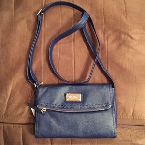 Blue cross body bag