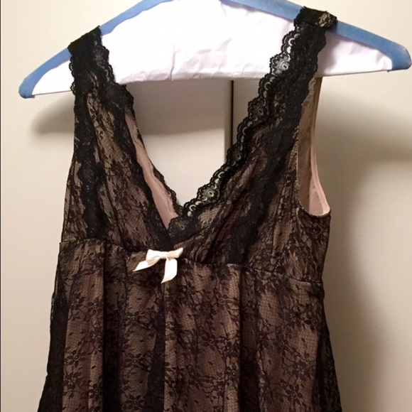 Short sexy teddy (black & beige)