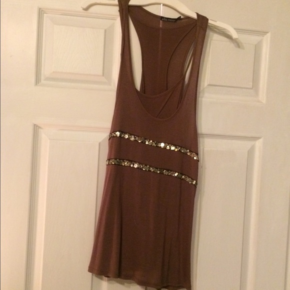 Brown ladies Ella moss top