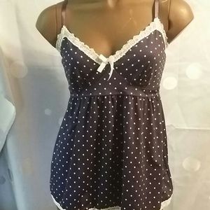 Blue and white pokadot pj's