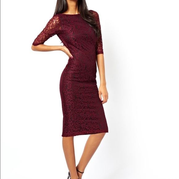 New! Asos petite lace midi dress - Picture 3 of 4