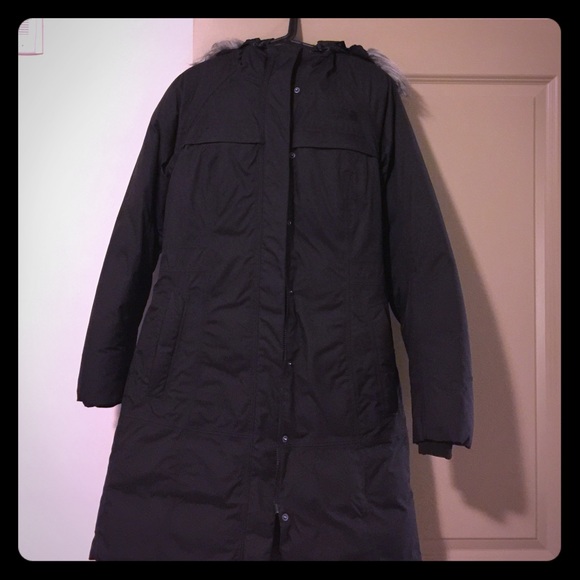 North Face Black down coat