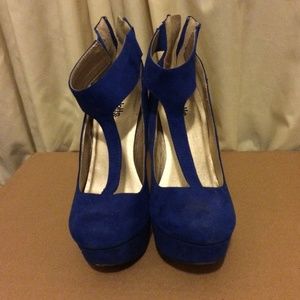 Blue High Heel Platforms
