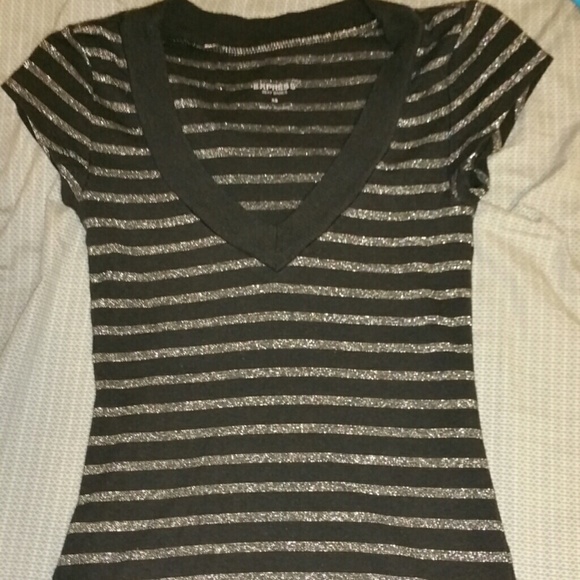 Express sexy basics tshirt, black and silver - Picture 1 of 2