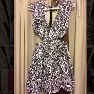 Paisley Print Cut Out Dress