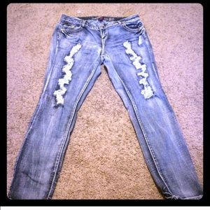 Cute distress look jeans