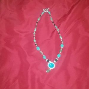 Green & blue rare necklace