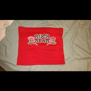 Red rock star belly shirt