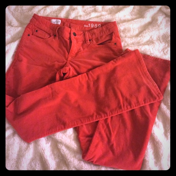 Sale 😍Skinny cord. boot gap pants in Orange - Picture 1 of 4