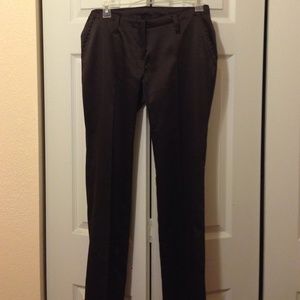 Satin brown dress pants