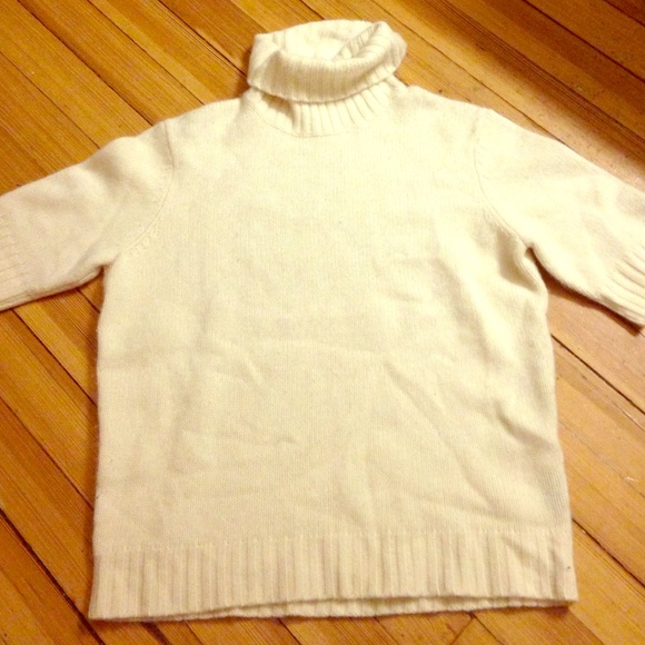 Soft white turtleneck sweater