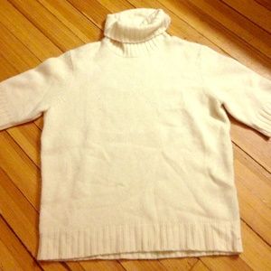 Soft white turtleneck sweater