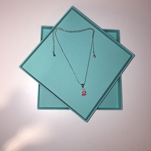 Teardrop Necklace with Gradient Coral Accent💎💎 - Picture 1 of 4