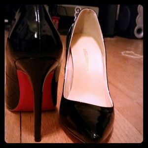 Red Bottom, Sleek Black Heels