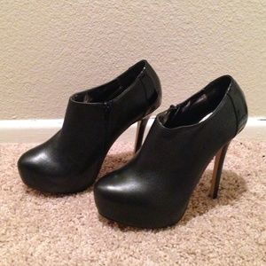 Bakers Black Leather Booties