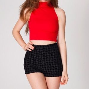 American Apparel houndstooth tap shorts