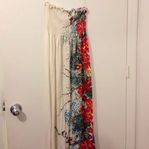 Floral maxi dress and Free people blouse