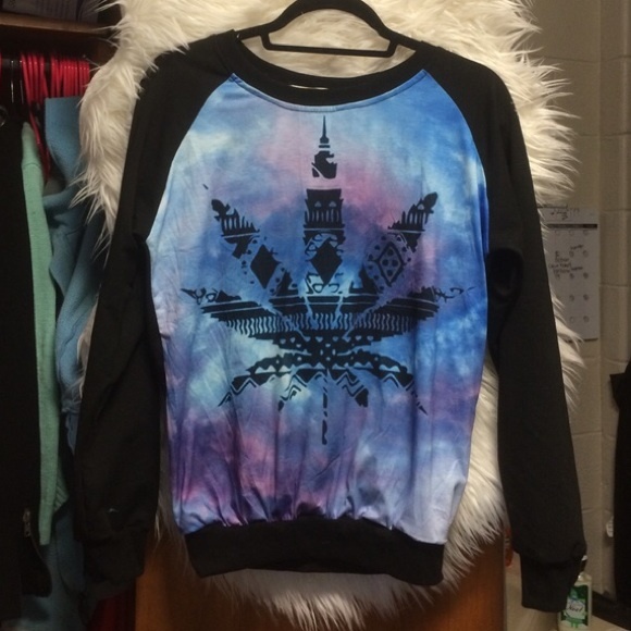 Mary Jane Galaxy Sweater Pot Leaf
