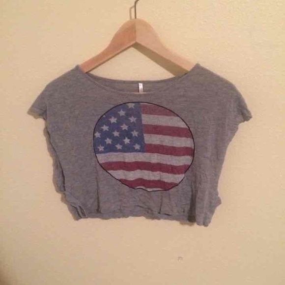 American flag crop top
