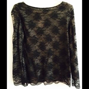 Zara black sweater with lace, pretty cute