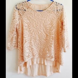 Cream color top really dressy