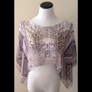 Sheer cheetah shawl